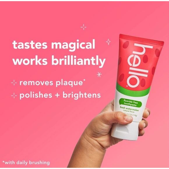 (3 pack) hello Fresh Watermelon Fluoride Free Kids Toothpaste, 4.2 Oz Tube - Picture 5 of 7